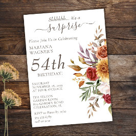 Herbstfarben Weißer Geburtstag Einladung