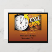 Herbstfarben zur Werbezeitänderung Postkarte (Vorne/Hinten)
