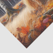 Herbstfarbendekoupage der Hochlandkuh Seidenpapier (Detail)