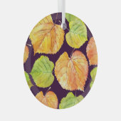 Herbstfarbene Aquarellblumen, nahtloses Muster. Ornament Aus Glas (Vorderseite Rechts)