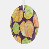 Herbstfarbene Aquarellblumen, nahtloses Muster. Ornament Aus Glas (Vorderseite links)