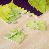 Herbstfarbene Aquarellblumen, nahtloses Muster. Puzzle (Seite)