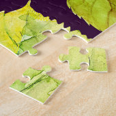 Herbstfarbene Aquarellblumen, nahtloses Muster. Puzzle (Seite)