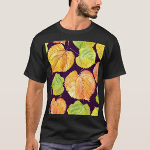 Herbstfarbene Aquarellblumen, nahtloses Muster. T-Shirt