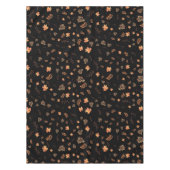 Herbstfarbene Blätter Berries Black Tischdecke (Vorderseite)