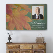 Herbstfarbene Blätter Feier der Lebensbeerdigung Banner