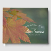 Herbstfarbene Blätter Feier zum Lebensgedanken Gästebuch (Vorderseite)