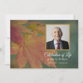 Herbstfarbene Blätter Feiern des Lebens Einladung (Vorderseite)
