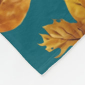 Herbstfarbene Blätter Fleecedecke (Ecke)
