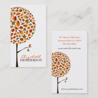 Herbstfarbene Blätter Herbst Pop Bäume Natur Moder Visitenkarte