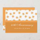 Herbstfarbene Blätter Hochzeitstag Einladung (Vorne/Hinten)