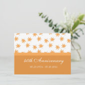 Herbstfarbene Blätter Hochzeitstag Einladung (Stehend Vorderseite)