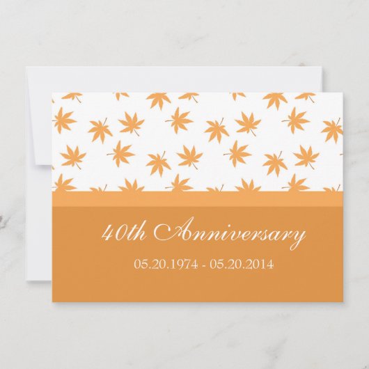 Herbstfarbene Blätter Hochzeitstag Einladung (Vorderseite)