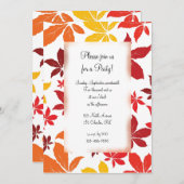 Herbstfarbene Blätter Jeden Anlaß Party Einladung (Vorne/Hinten)