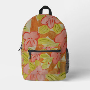 Herbstfarbene Blume Bedruckter Rucksack