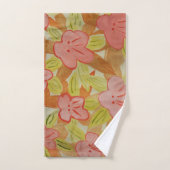 Herbstfarbene Blume Handtuchhandtuch Set (Handtuch)