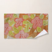 Herbstfarbene Blume Handtuchhandtuch Set (Handtuch)