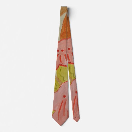 Herbstfarbene Blume Krawatte (Vorderseite)