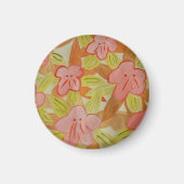 Herbstfarbene Blume Magnet (Vorne)