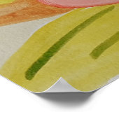 Herbstfarbene Blume Poster (Ecke)