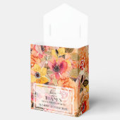 Herbstfarbene BlumenCollage Geschenkschachtel (Geöffnet)