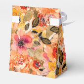 Herbstfarbene BlumenCollage Geschenkschachtel (Rückseite)