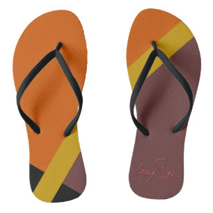 Herbstfarbene Flip-Flops Badesandalen