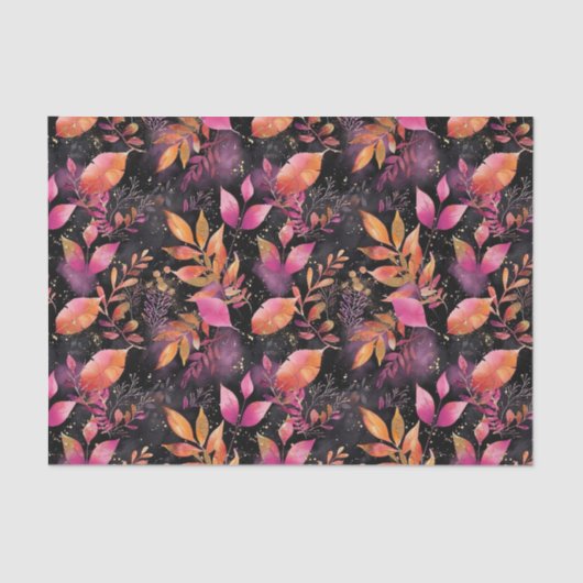 Herbstfarbene Herbstlaube Rustikale Dekoupage Seidenpapier (Vorderseite)