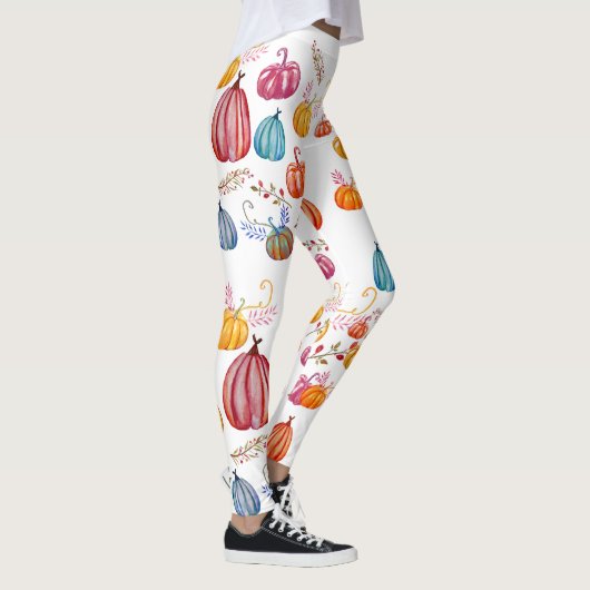 Herbstfarbene Pumpkins Custom Leggings (Rechts)