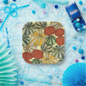 Herbstfarbene Pumpkins Party Pappteller (Party)