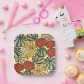 Herbstfarbene Pumpkins Party Pappteller (Party)