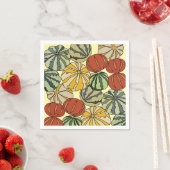 Herbstfarbene Pumpkins Party Serviette (Beispiel)
