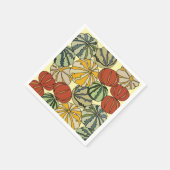 Herbstfarbene Pumpkins Party Serviette (Ecke)
