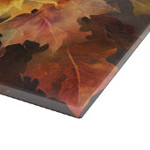 Herbstfarbene Sonnenblumen ernten Pumpkins Schneidebrett (Ecke)