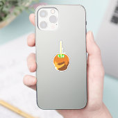 Herbstfarbene Sprinkle Caramel Apple Aufkleber (Telefon)