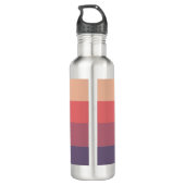 Herbstfarbene Streifen im Stil dieser Herbst- Edelstahlflasche (Rückseite)