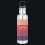 Herbstfarbene Streifen im Stil dieser Herbst- Edelstahlflasche<br><div class="desc">Die Wasserflasche aus den farbenfrohen Streifen,  eine stilvolle und dauerhafte Wahl für den Herbst. Mit seinen fesselnden,  fallfarbenen Streifen in viola lila,  duskger Rose,  Terrakotta und Karamellpulver genießen Sie Ihre Lieblingsgetränke mit diesem einzigartigen saisonalen Accessoire.</div>
