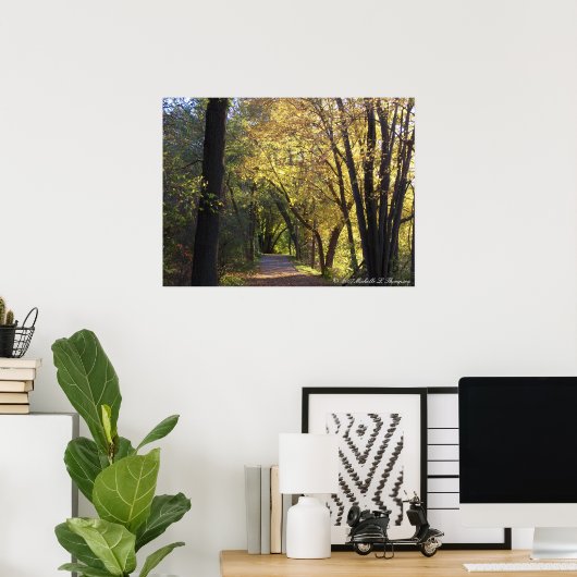 Herbstfarbene Trail Canvas Print Poster (Heimbüro)