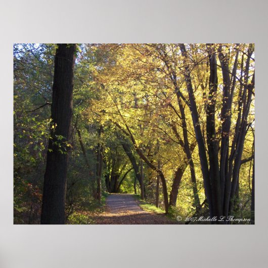 Herbstfarbene Trail Canvas Print Poster (Vorne)