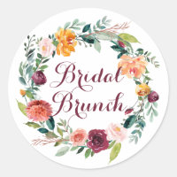 Herbstfarbener Blumenstrauß Bridal Brunch