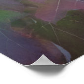 Herbstfarbener Eichenholz Hydrangea Poster (Ecke)