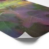 Herbstfarbener Eichenholz Hydrangea Poster (Ecke)
