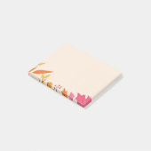 Herbstfarbener Leaf-Designer Post-it Klebezettel (angewinkelt)