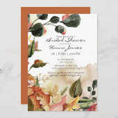Herbstfarbenes Brautparty Einladung (Vorne/Hinten)