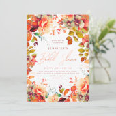 Herbstfarbenes Brautparty Einladung (Stehend Vorderseite)