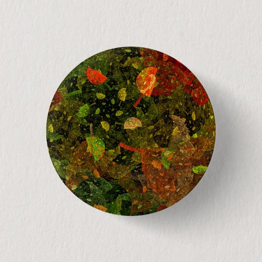 Herbstfarbenes Dekordesign Button (Vorderseite)