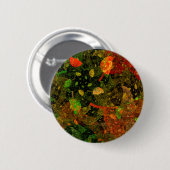 Herbstfarbenes Dekordesign Button (Vorne & Hinten)