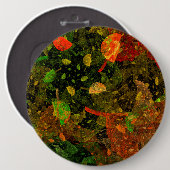 Herbstfarbenes Dekordesign Button (Vorne & Hinten)