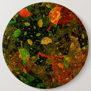 Herbstfarbenes Dekordesign Button