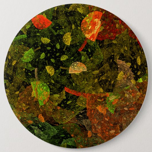 Herbstfarbenes Dekordesign Button (Vorderseite)